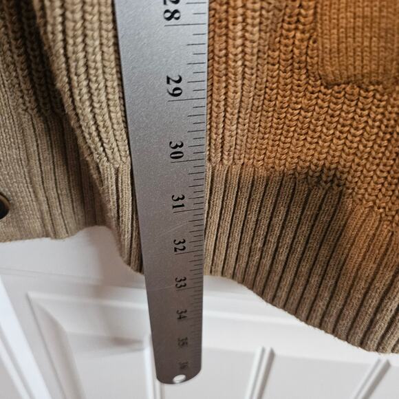 Vintage Tommy Hilfiger Cardigan Mens Large Brown Y2K Ribbed Knit Preppy Academia - Picture 7 of 10